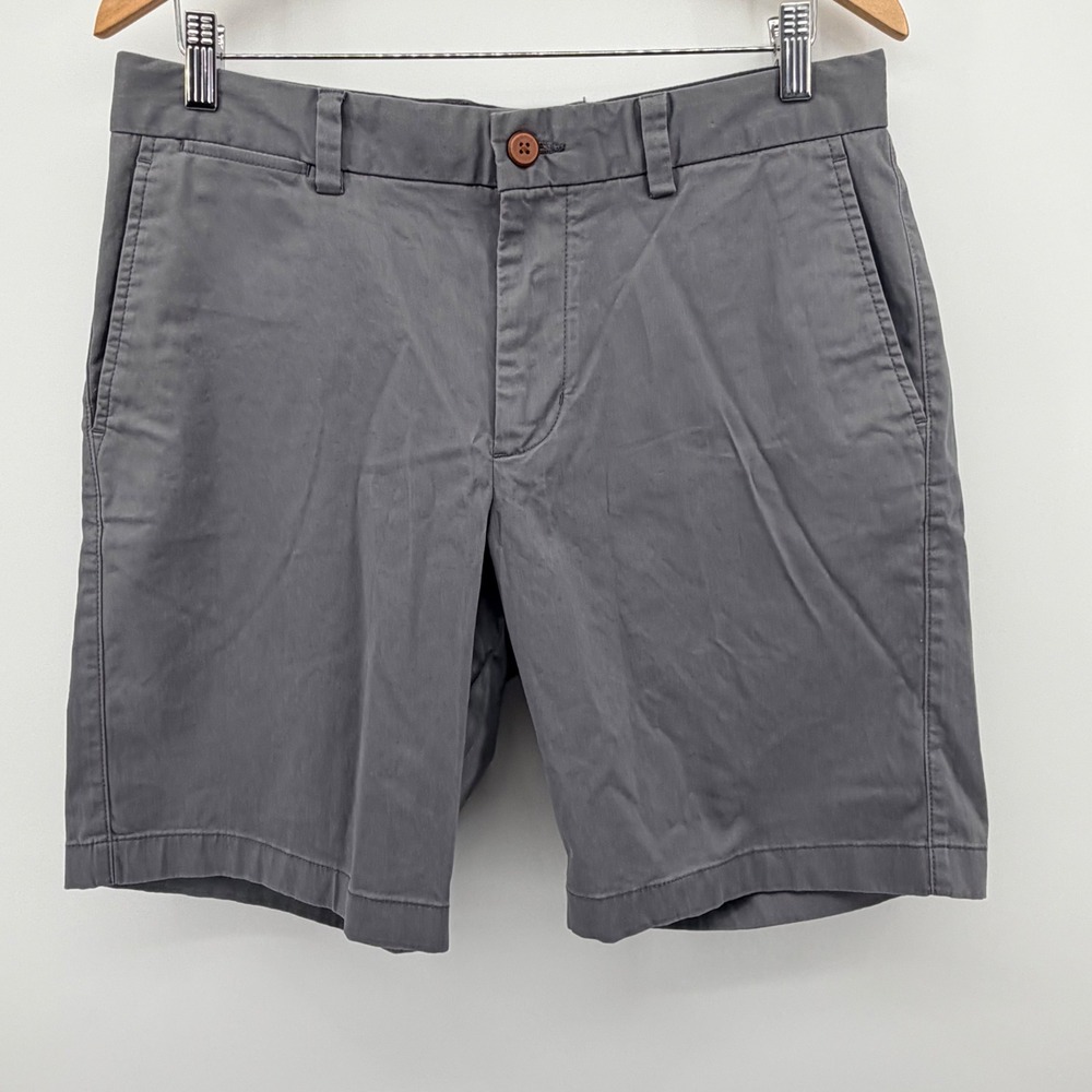 Tommy Bahama Top Sail 9 Shorts Mens 32 Grey Cotton Stretch Chino ST890061RA NWT